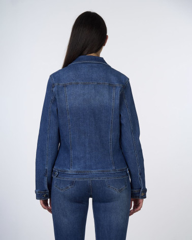 Giacca in denim con tasche frontali