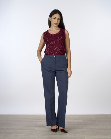 Pantaloni dritti effetto jeans