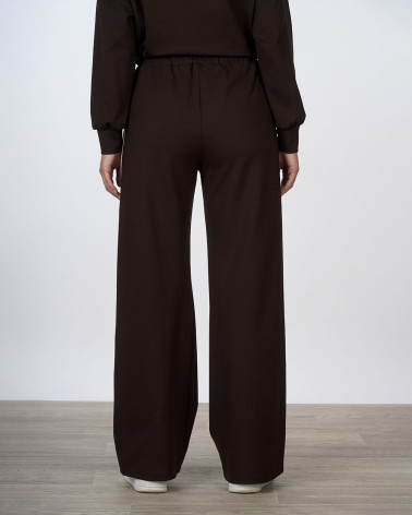 Pantaloni in punto milano con bande