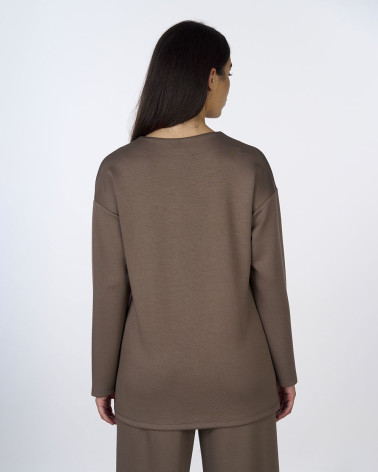 Felpa fango con paillettes laterali