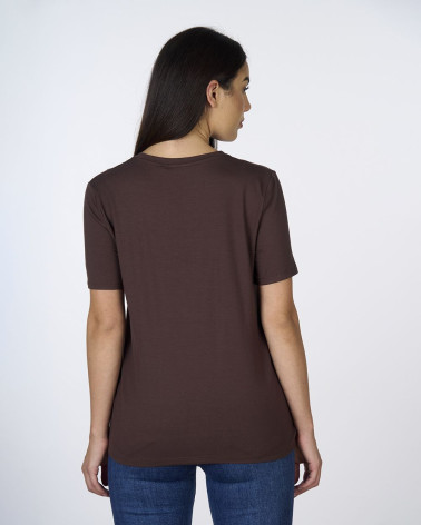 T-shirt moro con scollo gioiello