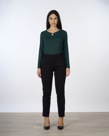 Pantaloni slim fit in punto milano