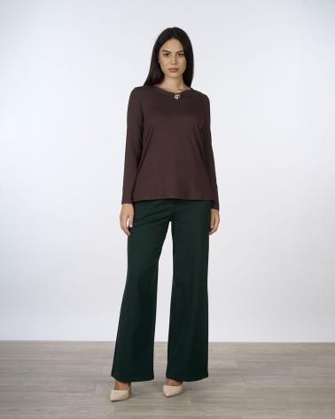 Maglia manica lunga con dettaglio gioiello