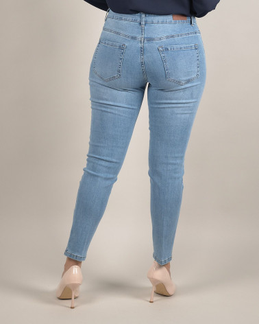Jeans skinny con applicazioni gioiello
