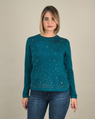 Maglia con strass degradé
