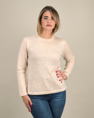Maglia con strass degradé