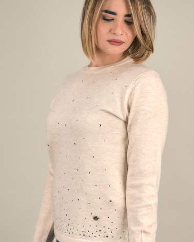 Maglia con strass degradé