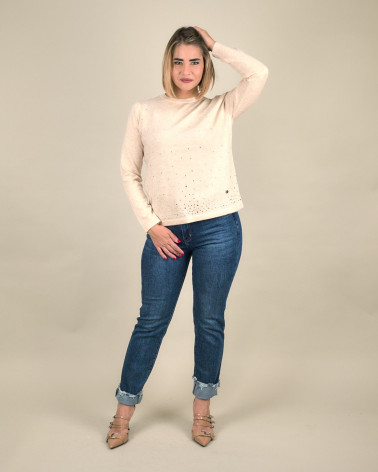 Maglia con strass degradé