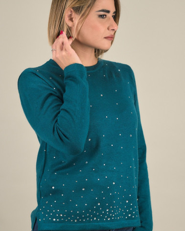 Maglia con strass degradé