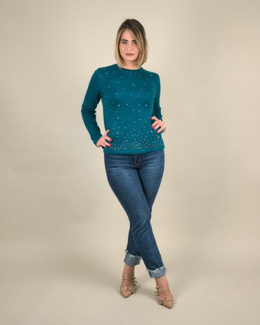 Maglia con strass degradé