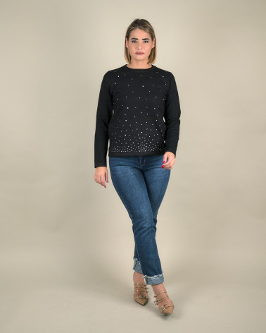 Maglia con strass degradé