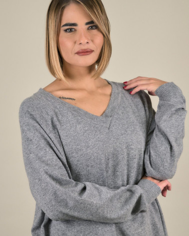 Maglia over con scollo a V