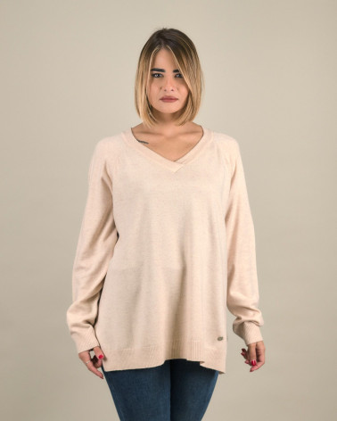 Maglia over con scollo a V