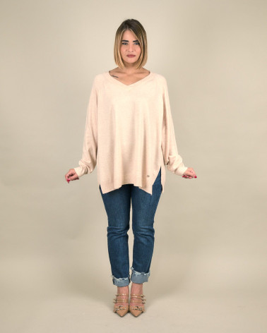 Maglia over con scollo a V
