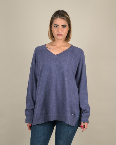 Maglia over con scollo a V