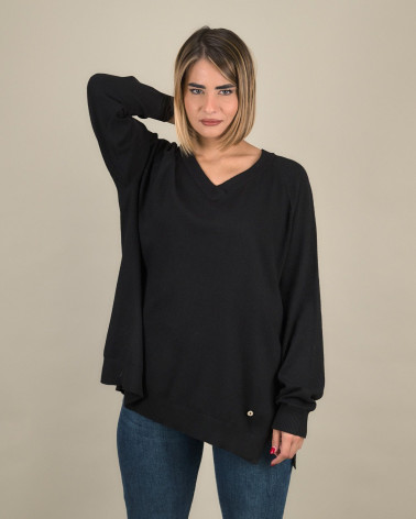 Maglia over con scollo a V