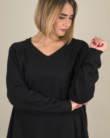 Maglia over con scollo a V