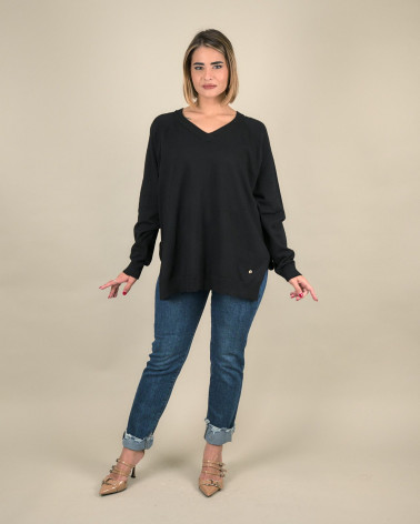 Maglia over con scollo a V