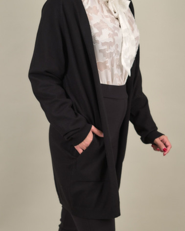 Cardigan lungo in maglia viscosa