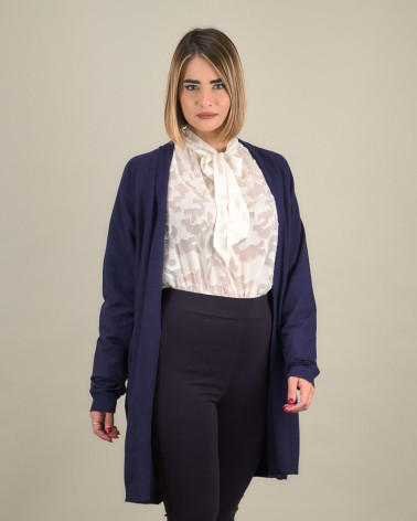 Cardigan lungo in maglia viscosa