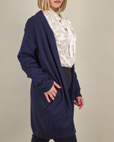 Cardigan lungo in maglia viscosa