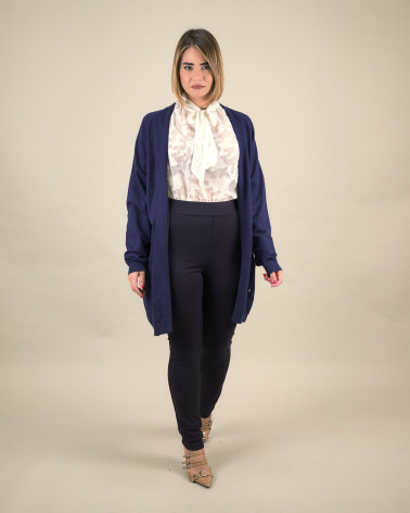 Cardigan lungo in maglia viscosa