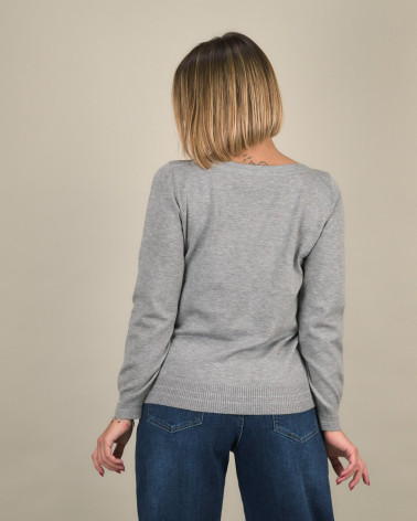 Maglia dolcevita con dettagli lurex