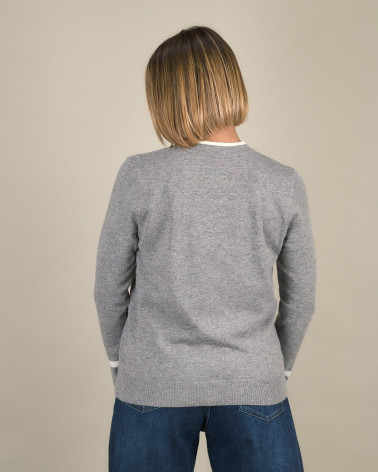 Maglia con bordo a contrasto