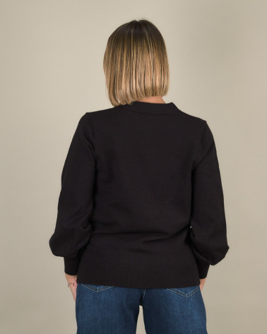 Cardigan con bottoni gioiello