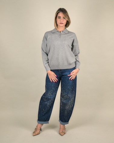 Maglia polo con taschino