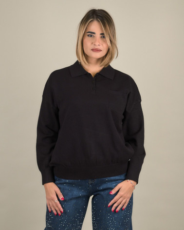 Maglia polo con taschino