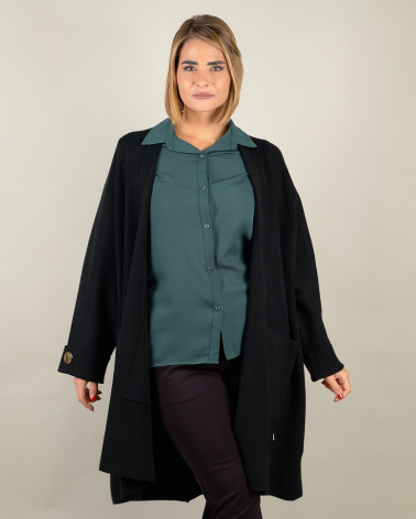 Spolverino over con bottoni decorativi