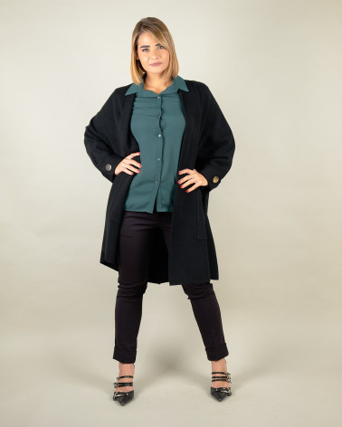 Spolverino over con bottoni decorativi