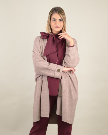 Spolverino over con bottoni decorativi