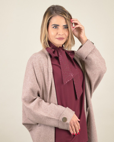 Spolverino over con bottoni decorativi