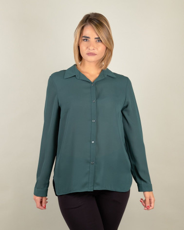 Camicia fluida con bottoni frontali