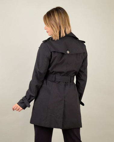 Trench doppiopetto con cintura