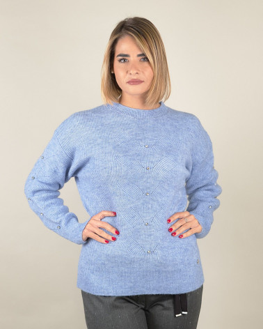 Maglia con lavorazione e perle