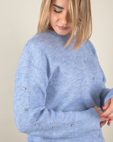 Maglia con lavorazione e perle