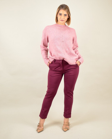 Maglia con lavorazione e perle