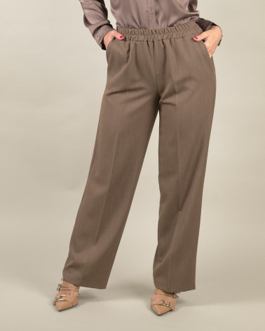 Pantaloni fango a gamba dritta ampia