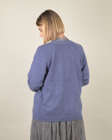 Cardigan scollo a V con bottoni