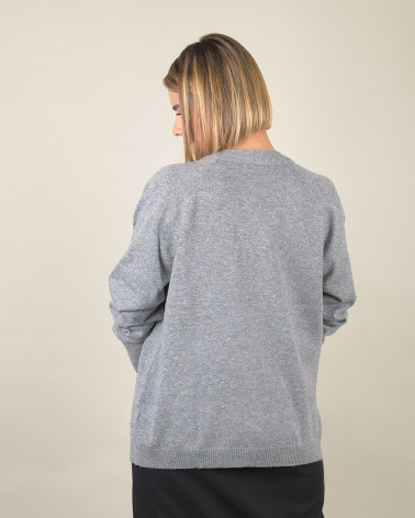 Cardigan scollo a V con bottoni