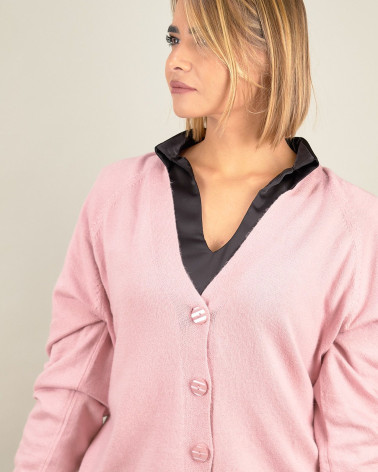 Cardigan scollo a V con bottoni