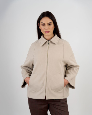 Giacca con zip e colletto classico