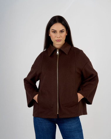 Giacca con zip e colletto classico