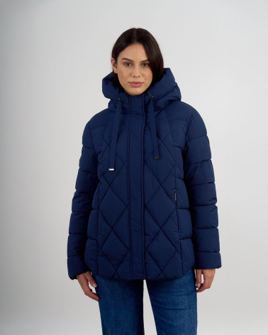 Piumino trapuntato con cappuccio