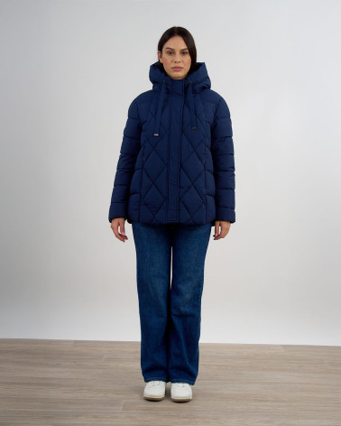 Piumino trapuntato con cappuccio