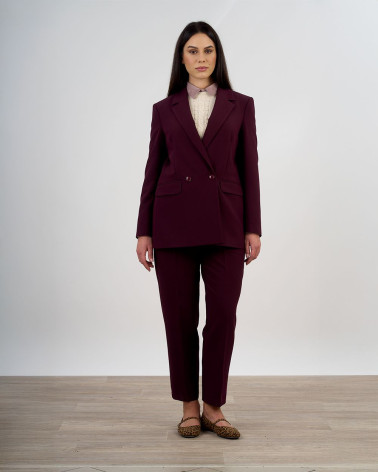 Blazer doppiopetto color vino
