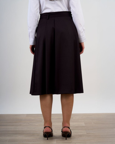 Gonna midi svasata con cintura